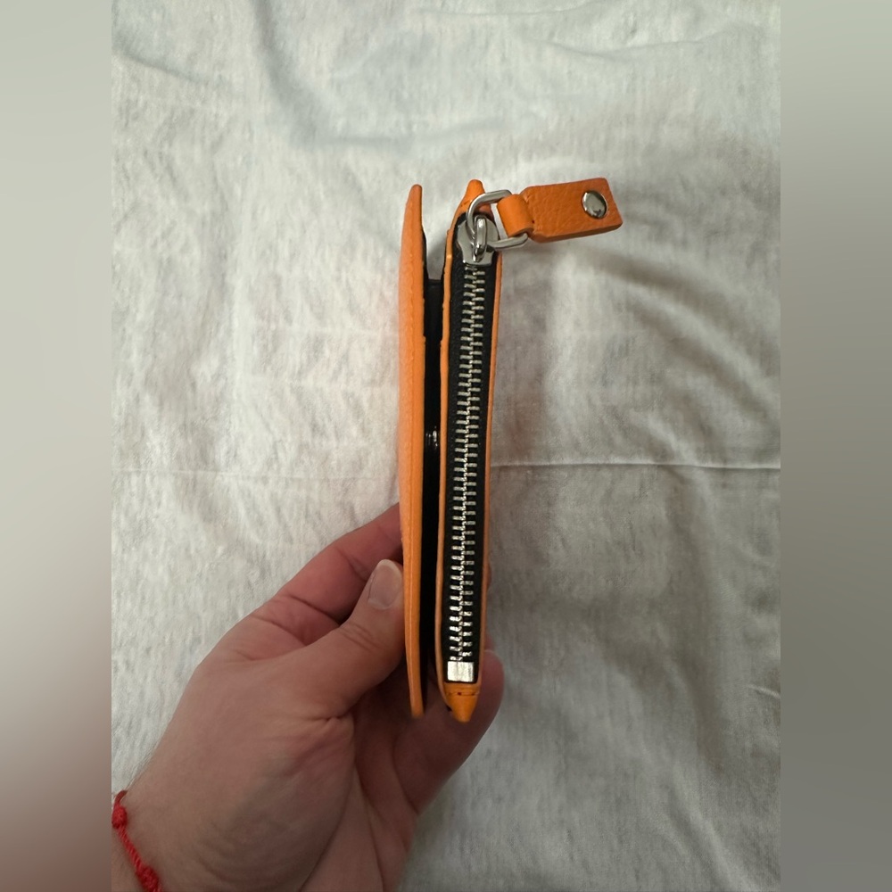 Marc Jacobs Orange Leather Zip Card Case - Picture 5 of 5